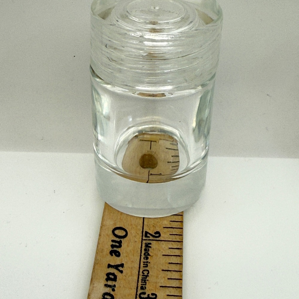 Vintage MCM Heavy Glass Salt Pepper Shakers Screw On Glass Lids Clear - Picture 8 of 9